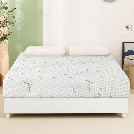 10 inch Queen Memory Foam Mattress with Bamboo Cover, CertiPUR-US Certified, Mattress in a Box