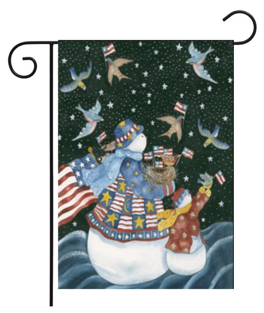 American Snowman - Garden Flag by Toland