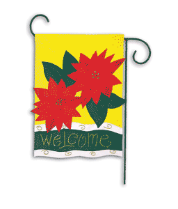 Christmas Poinsettia - Applique Garden Flag by Toland