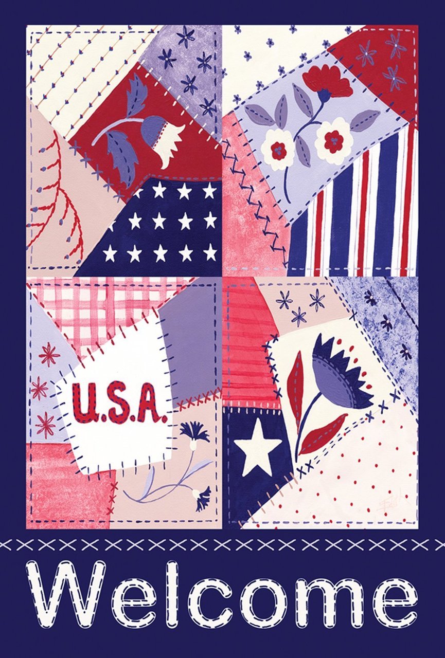 Patriotic Patches - Garden Flag by Toland