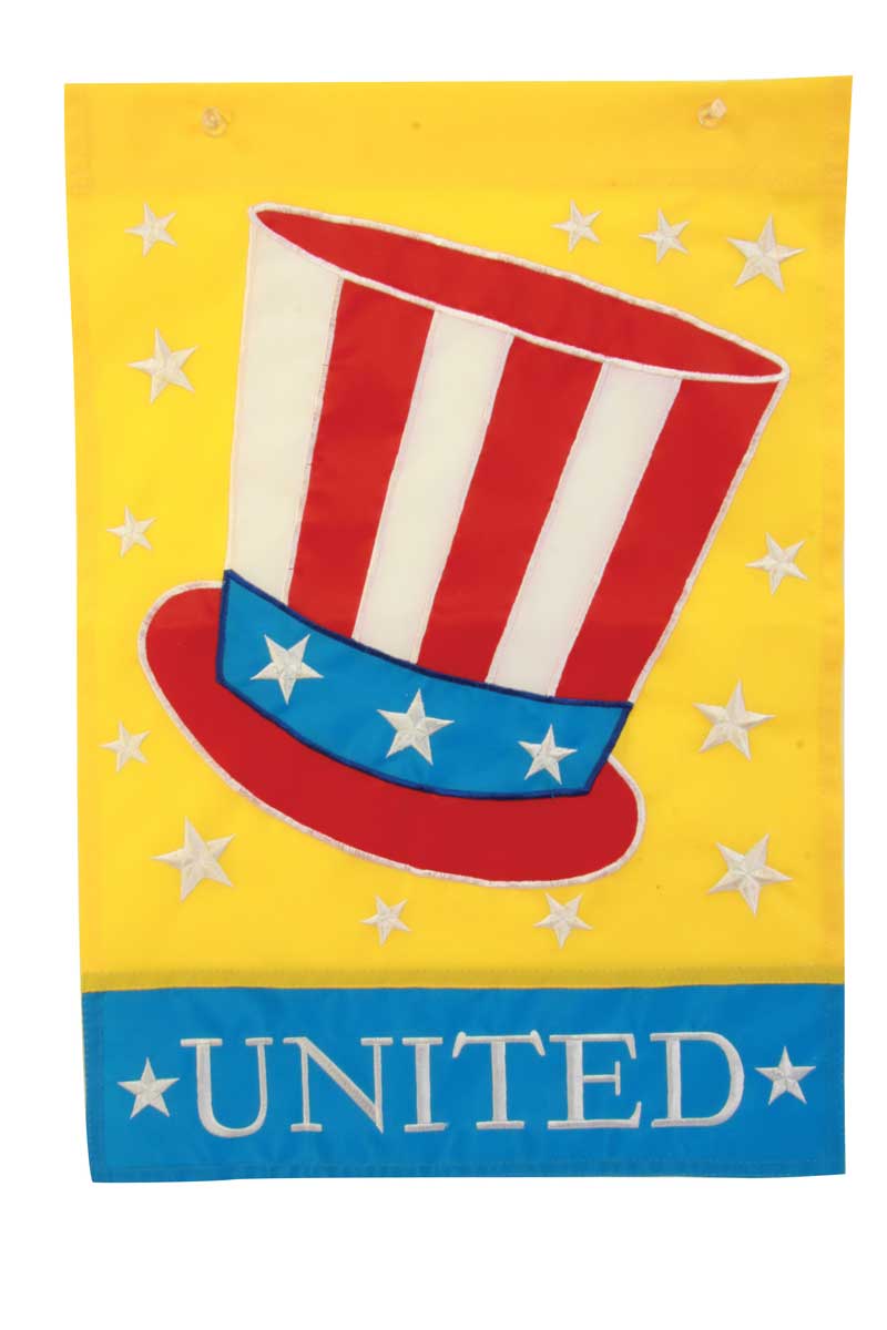 United Hat - Applique Garden Flag by Toland
