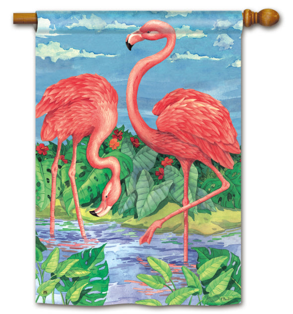 Flamingo Pair -  Standard Flag by Studio-M